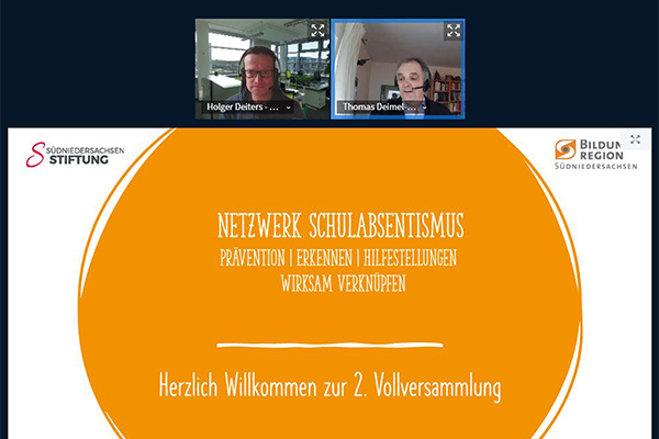 Holger Deiters und Thomas Deimel-Bessler bei der 2. öffentlichen Vollversammlung des Netzwerks Schulabsentimus