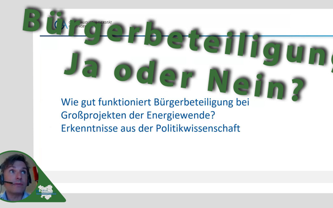 #49 Video: „Wie gut funktioniert Bürgerbeteiligung bei Großprojekten der Energiewende?“