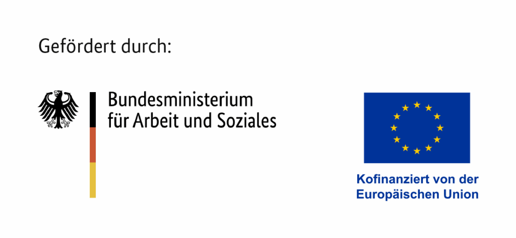 Förderlogo Bundesministerium für Arbeit und Soziales und Europäische Union
