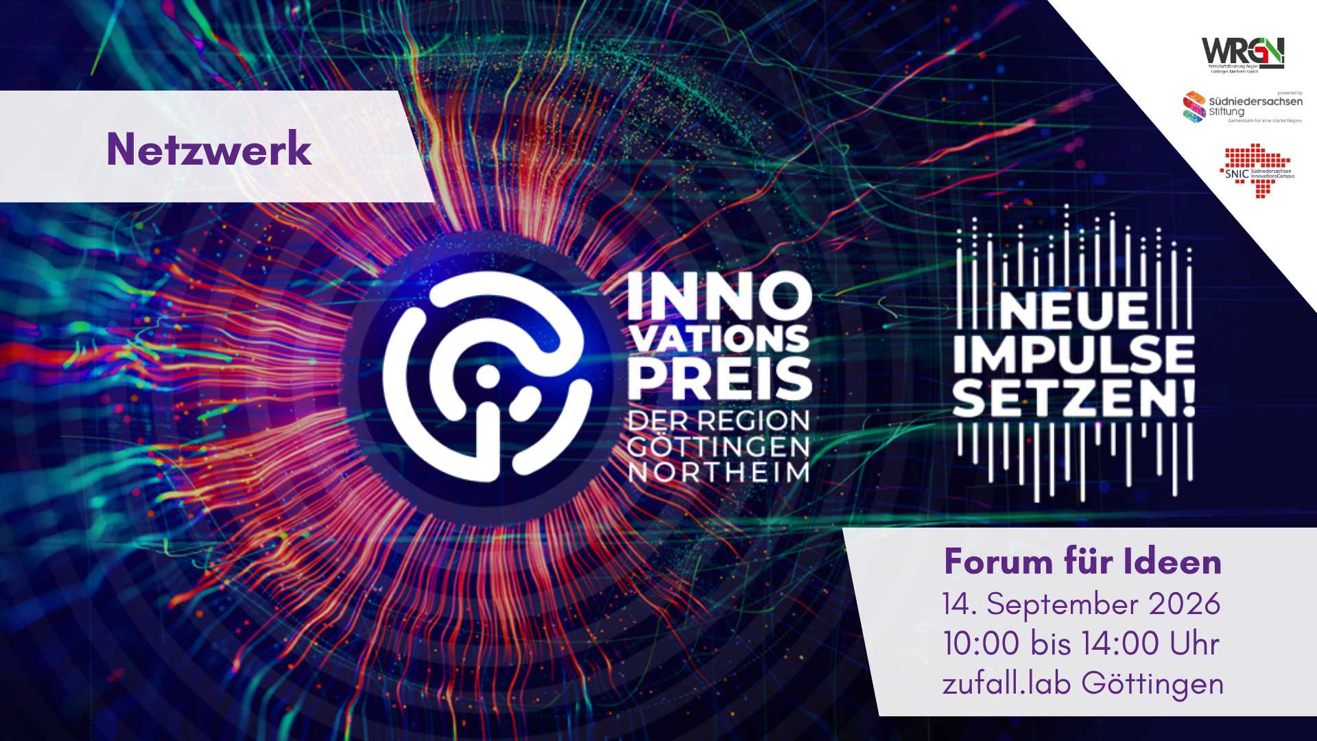 Mit dem Forum für Ideen schaffen wir zusammen mit der WRGN eine Plattform auf der Besucher ein Programm zu Innovationsthemen erwartet.